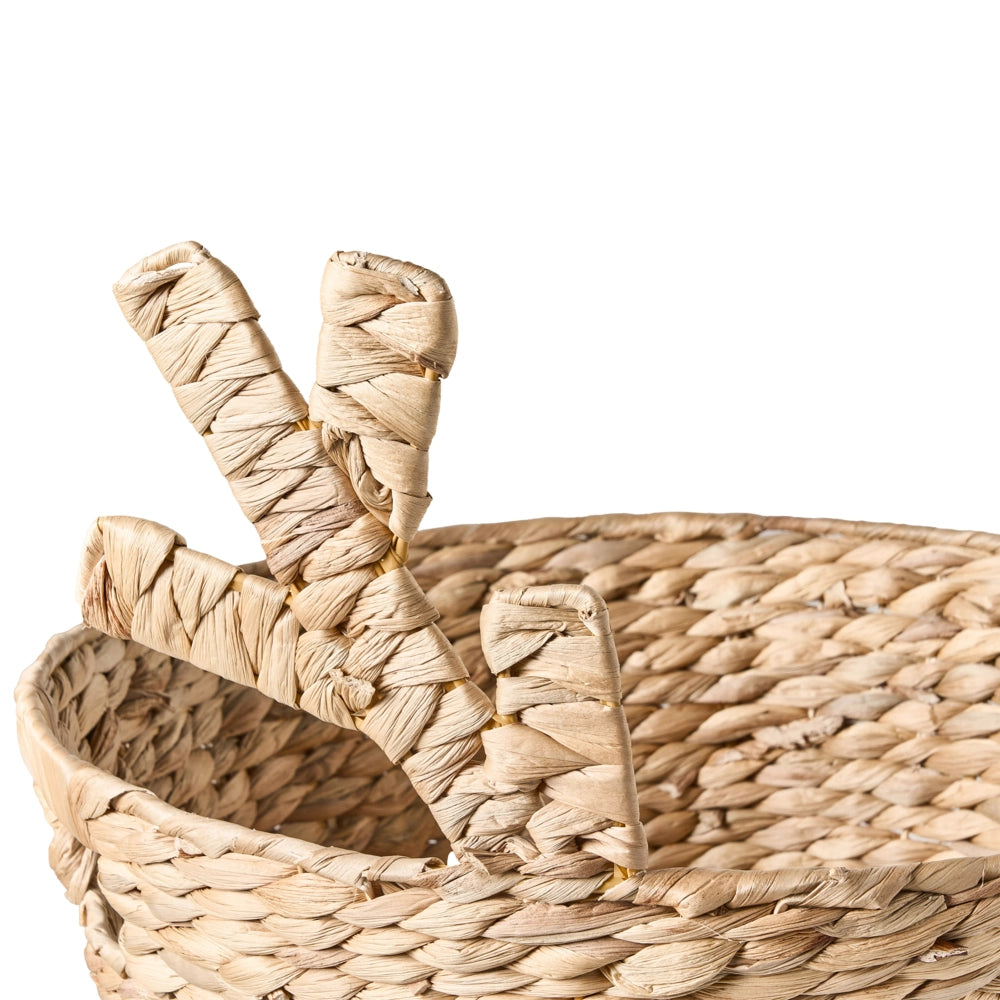Cesto naturale di giacinto d'acqua intrecciato decorativo di Natale con orecchie di cervo Accessori
