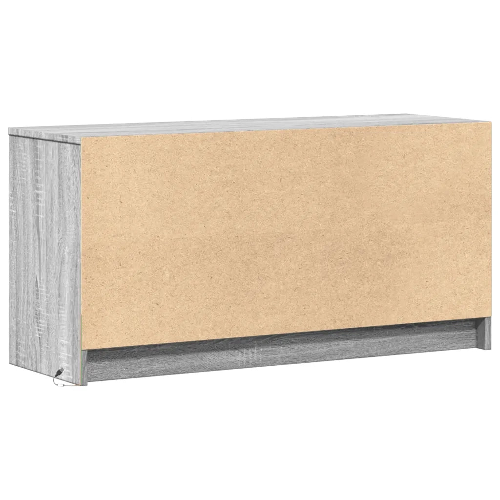 Mobile Porta TV con LED Grigio Sonoma 100x34x50cm in Truciolato 852213