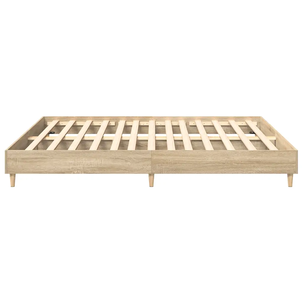 Giroletto senza Materasso-Struttura Letto Rovere Sonoma 160x200cm in Truciolato 805829