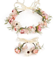 Cerimoniale Foggia Adattabile - Fioriera Manufattura Artigianale - Capo di Sposa - Disegno Rosa/ Stella - Cerimonia - Aspetto Elegante - Fior di Capelli