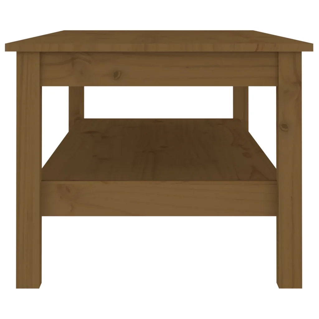 Tavolino da Salotto ambra 110x50x40 cm Legno Massello di Pino 814277