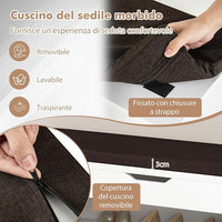 Scarpiera Panca con Cuscino, Scarpiera da Ingresso Salvaspazio, Panca Contenitore per Ingresso Corridoio, 104x30x48 cm, Carico 150 kg (Bianco)