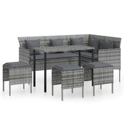 Set divano a L 5 pezzi con cuscini in vimini resinato grigio 02_0013558
