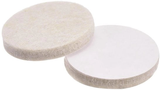 Pads per pavimento in legno - protezione antiscivolo - adesivi autoadesivi - protezione anti graffio beige - pads rotondi in vilt - per pavimenti in legno - diametro 32 mm