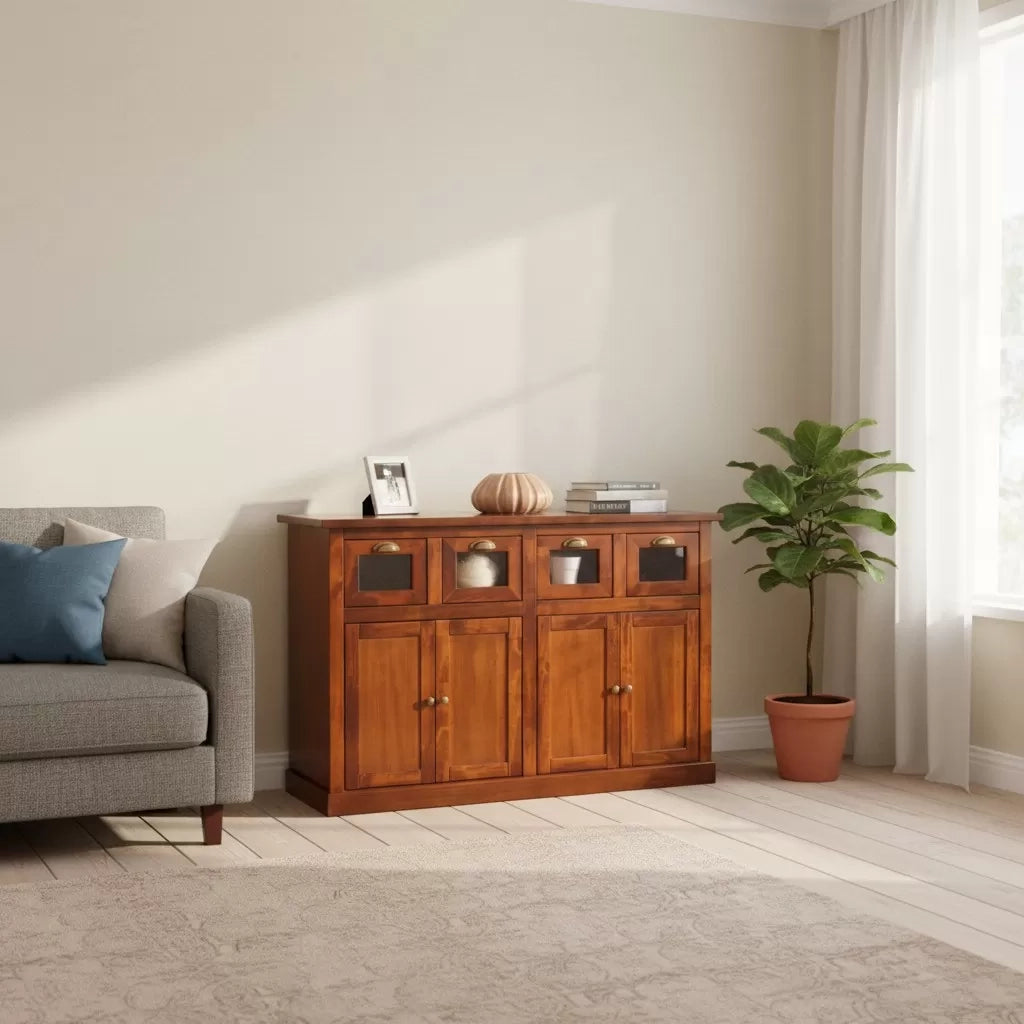 Madia credenza arte povera 4 porte finitura elite l.130 p.50 h.85 - Mobili 2G
