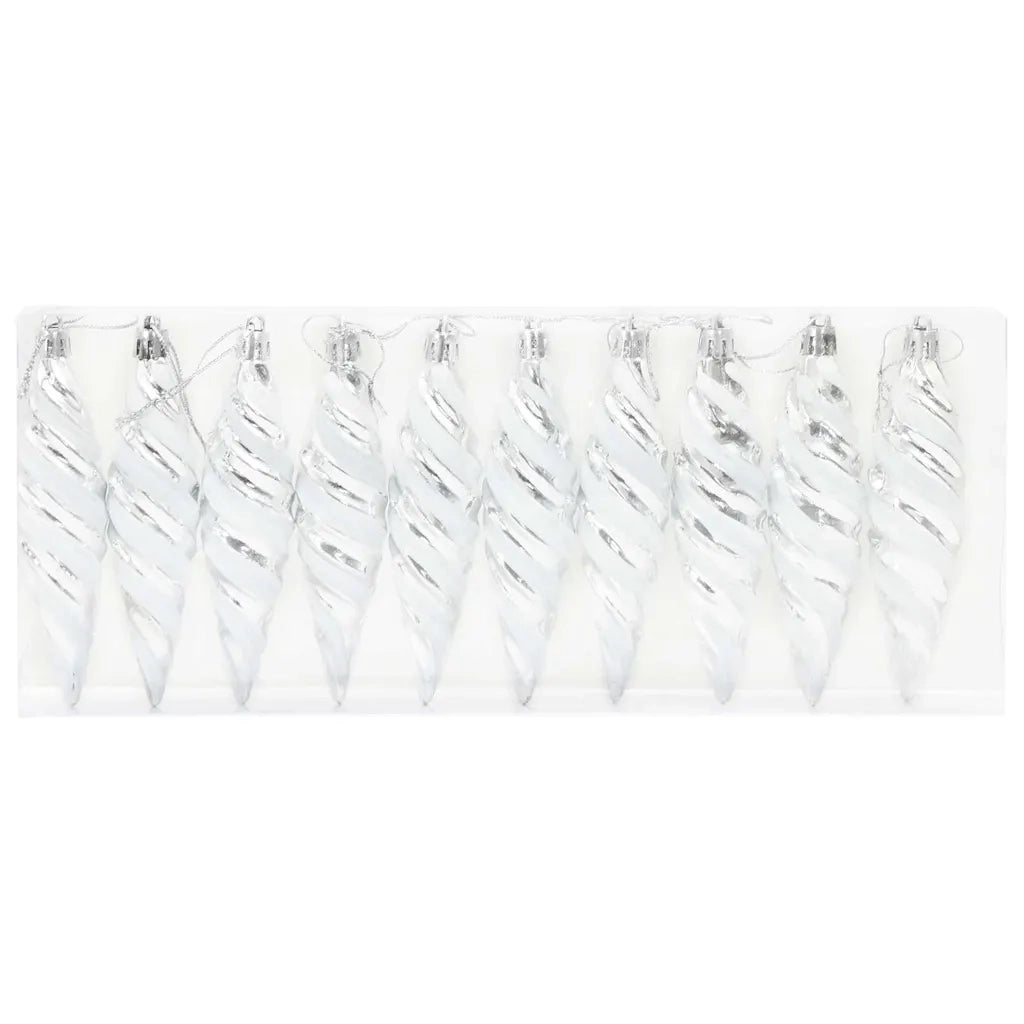 Palla a spirale di Natale 40 pz Argento Plastica CFW2901774