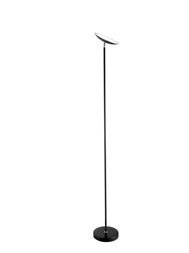 Piantana in metallo colore neero Febe Interruttore on/off a pedale LED 18W 3000K CRI?80 220-240V 50/60Hz 1400Lm