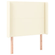 Testiera | Testata ad Orecchio Crema 93x16x118/128 cm in Similpelle