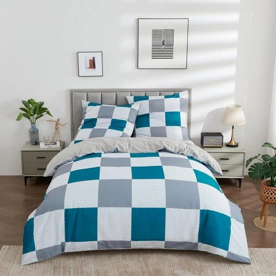 Set di coperture per letto - Copertura per cuscino morbida in microfibra 220 x 240 cm + 2 x 80 x 80 cm