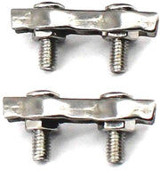 Fermoconduttore a doppia clip in acciaio inossidabile 304 - M8 - Pacchetto da 2 pezzi - Anticorrosivo - Sicuro e Duraturo - Fermoconduttore per cavi