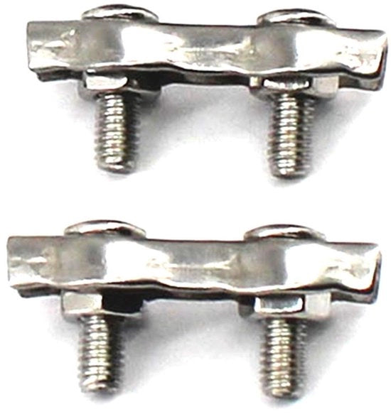 Fermoconduttore a doppia clip in acciaio inossidabile 304 - M8 - Pacchetto da 2 pezzi - Anticorrosivo - Sicuro e Duraturo - Fermoconduttore per cavi