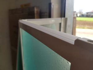 Box Doccia 3 lati a Scomparsa in Acrilico e Telaio in Alluminio Bianco - Misura: 90 x 90 x 90 x h185