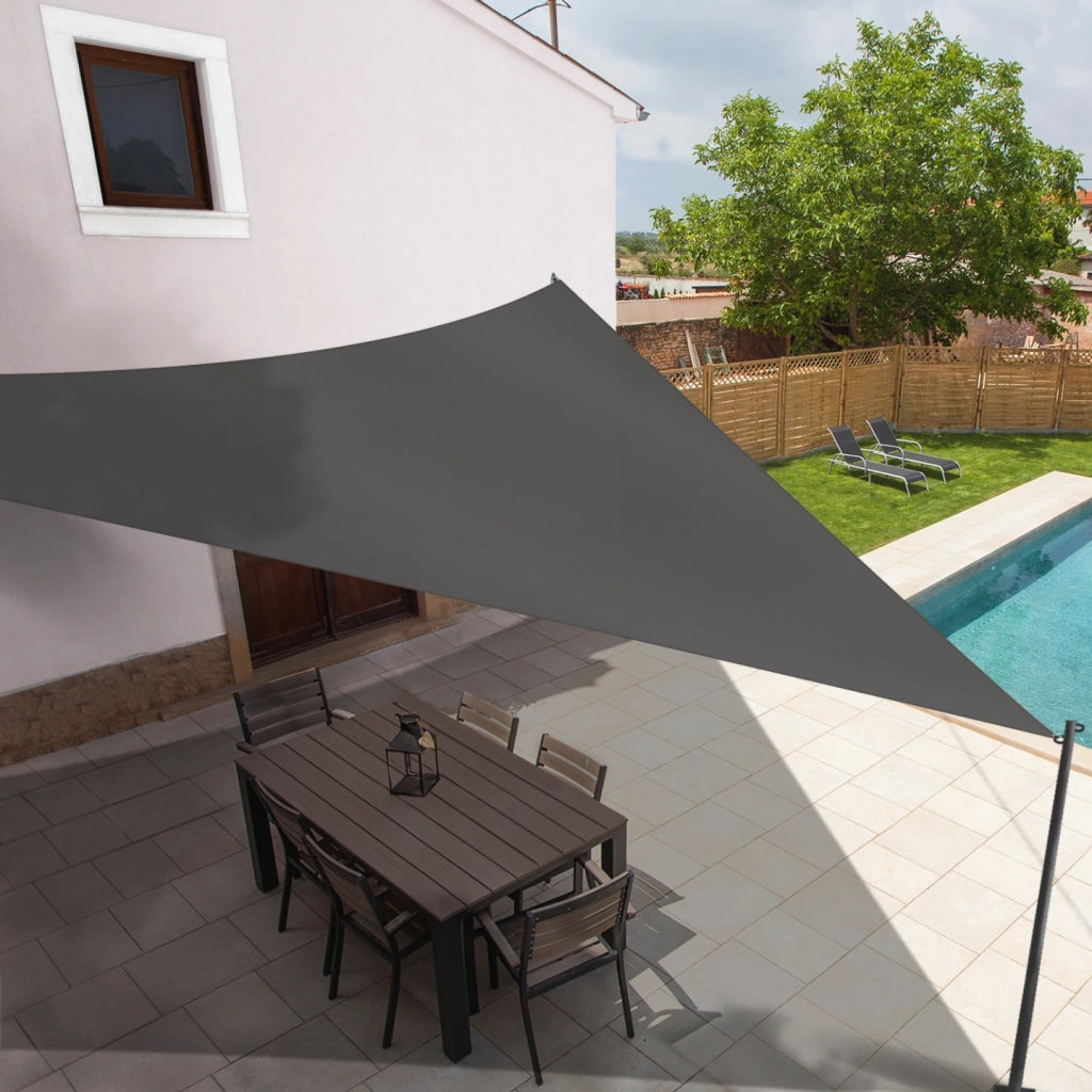 IDMarket - Tenda a vela parasole triangolare 5x5x5 M grigio