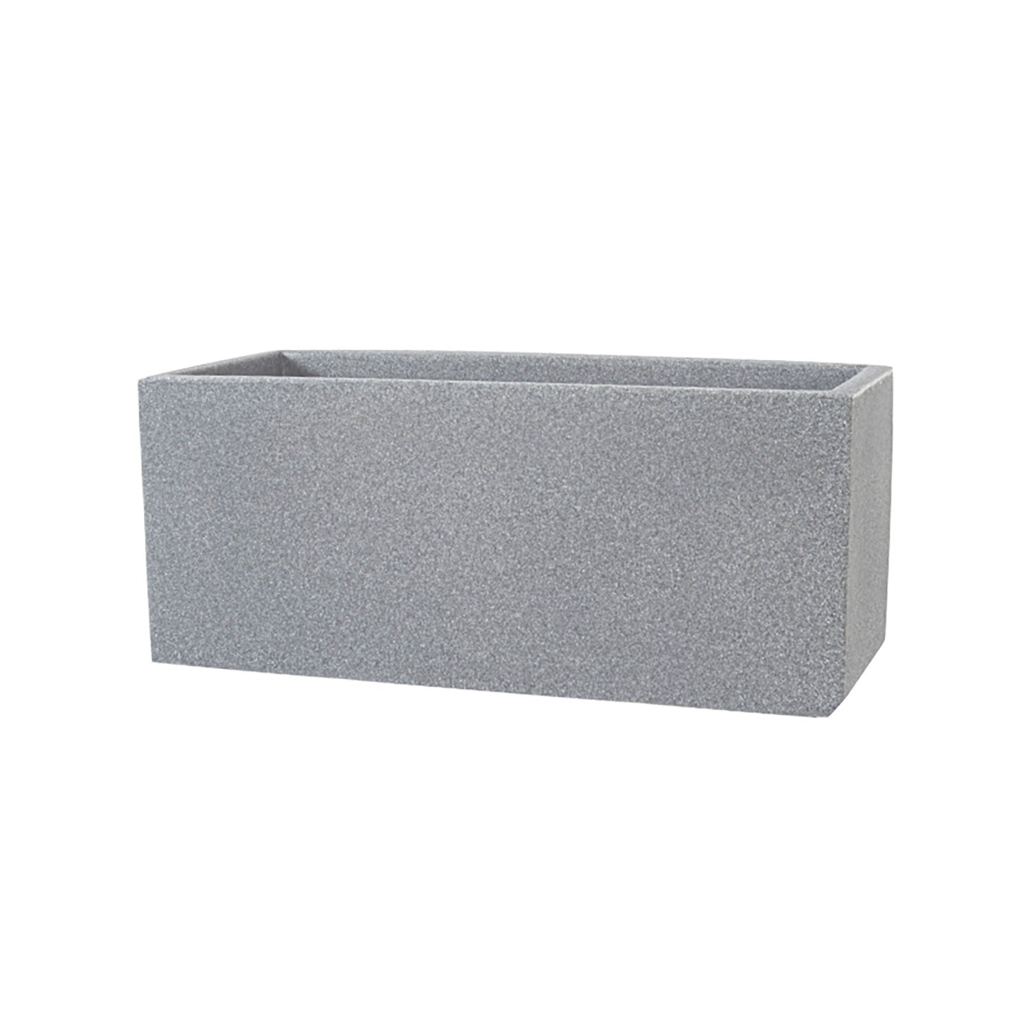 Vaso Rettangolare Indoor e Outdoor Schio Cassa Smoke 60x24,5 cm in Plastica Grigio