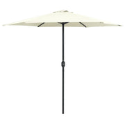 Ombrellone da esterno e palo in alluminio 270 x 246 cm bianco sabbia 02_0008286