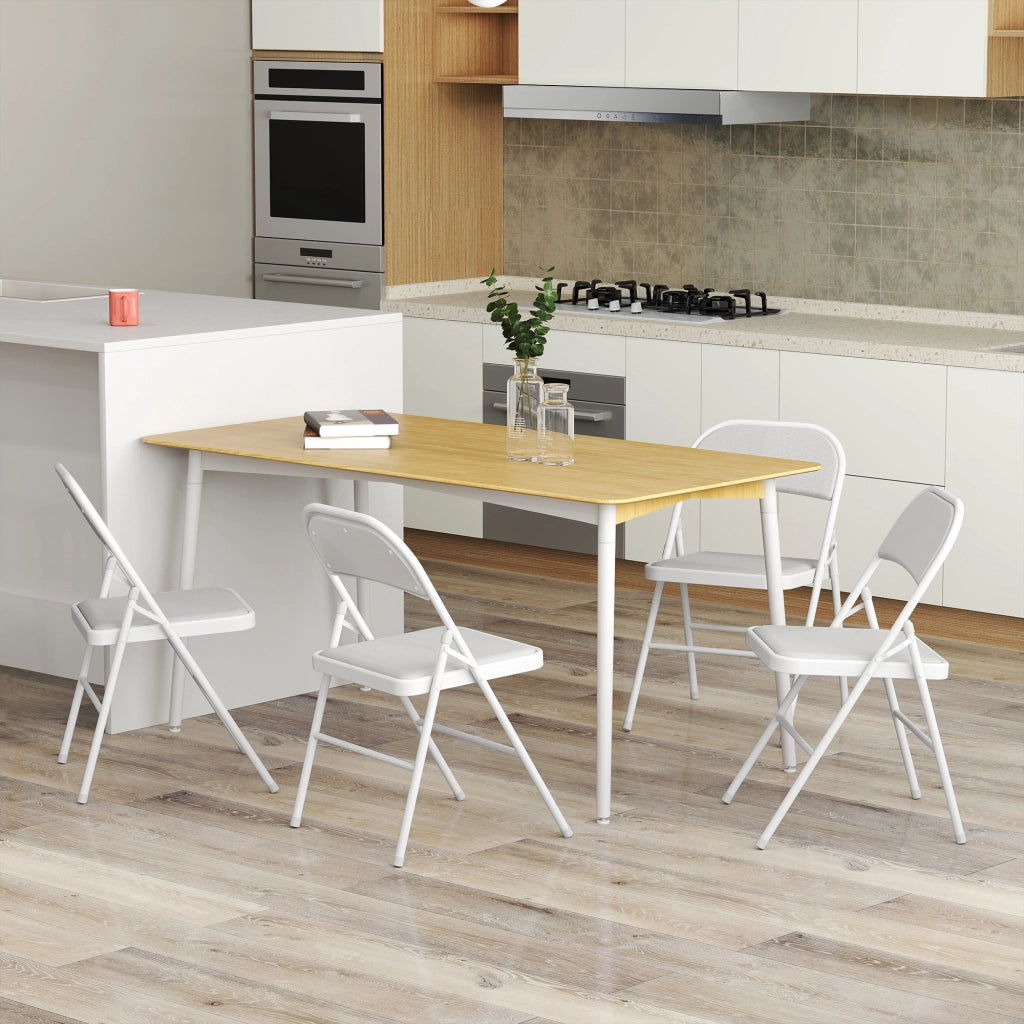 Sedia da pranzo pieghevole ¨C Minimal ¨C Bianco Acciaio 45x46x78 cm
