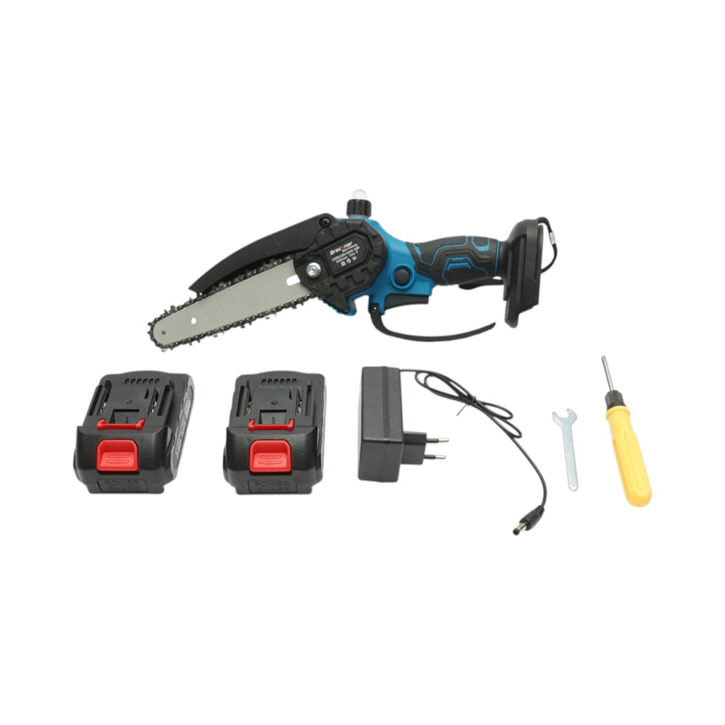 Mini sega elettrica con 2 batterie 24V, 2Ah agli ioni di litio, lama da 6 pollici (150 mm), velocità 4000 giri/min. Breckner Germany