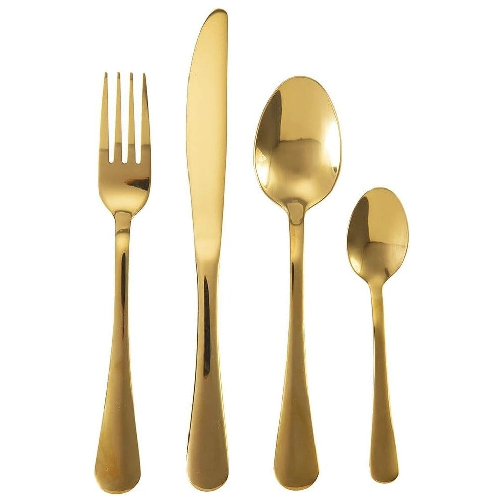 Trade Shop - Set Servizio Di Posate 24 Pezzi In Acciaio Inox Da Tavola Eleganti Per 6 Persone -