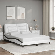 Giroletto con Testiera Bianco e Nero 140x190 cm in Similpellecod mxl 114651
