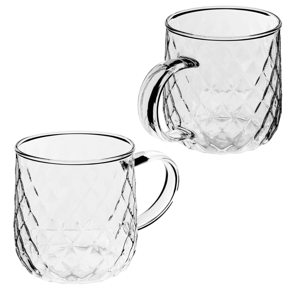 Set di 2 bicchieri da tè KADAX con manico per caffè, 350 ml.