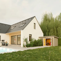 Casetta da Giardino di QUALITÃ€ PREMIUM 8,7mq-L412xW279cm - TIMBELA M904A-HARVEST HONEY