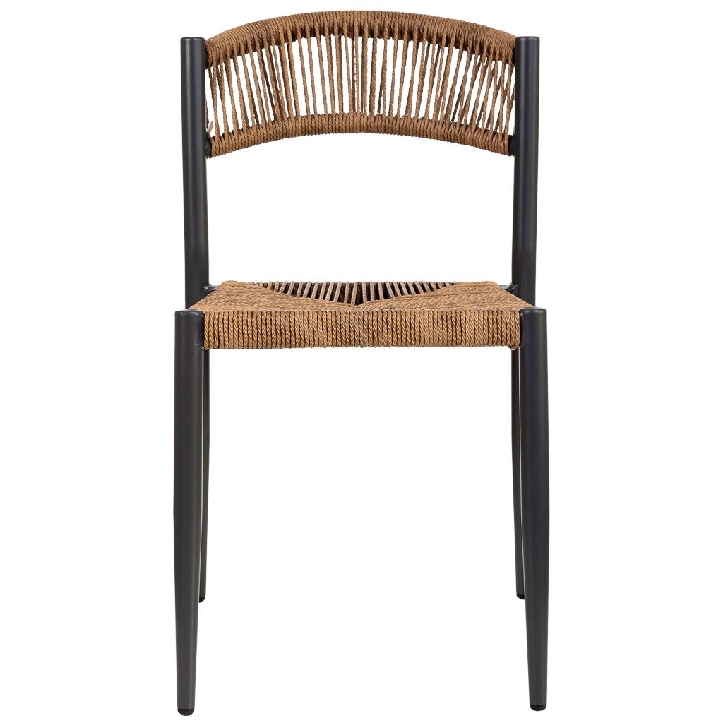 Sedia in rattan sintetico marrone 48x60x78