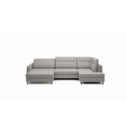 Divano angolare convertibile BERTHO 306 cm grigio – Angolo sinistro con contenitore