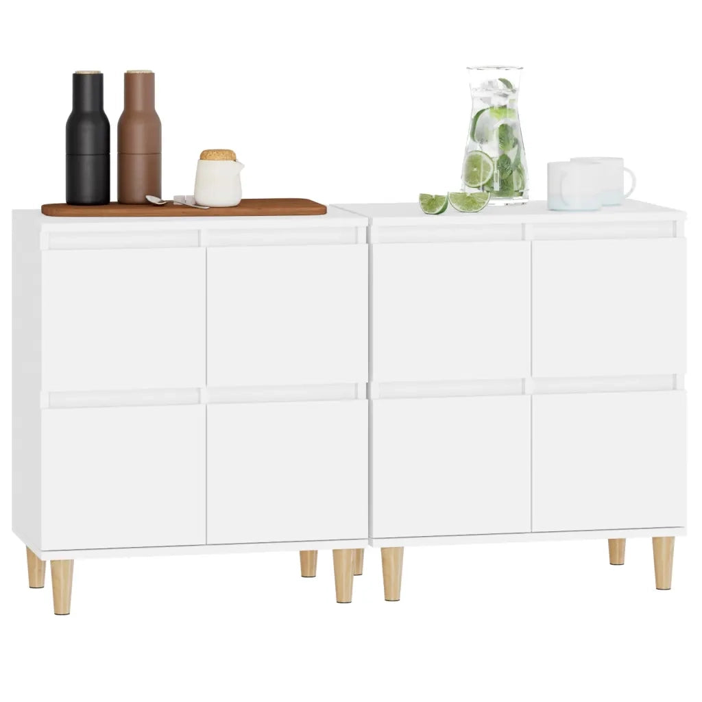 Credenze 2pz Bianche 60x35x70 cm in Legno Multistrato 3185751