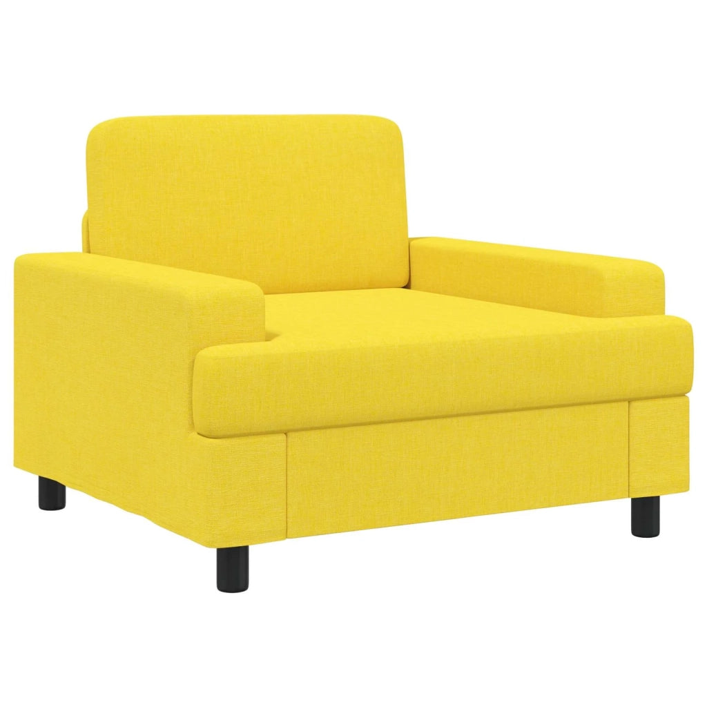 Poltrona Giallo Chiaro Tessuto 42043463