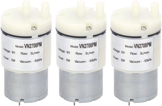 Pompa di aria Ultra Silenziosa Micro - Mini Pompa ad Aspirazione - Pompa a Membrana - Pompa d'Acqua - 3W Potenza - Compatta e Sostenibile