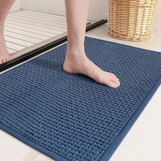 Matte da bagno antiscivolo - Super assorbente - Lavabile - Tessuto chenille morbido