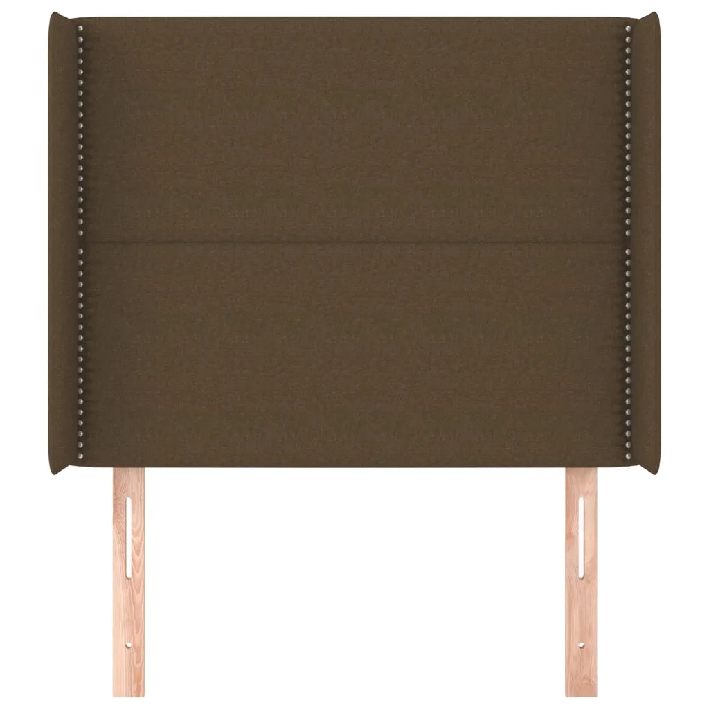 Testiera ad Orecchio Marrone Scuro 93x16x118/128 cm in Tessuto 3119425