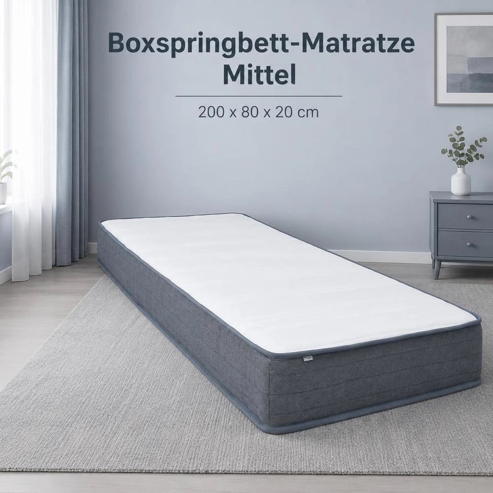 Box Spring Bed Mattress 200 X 80 X 20 Cm