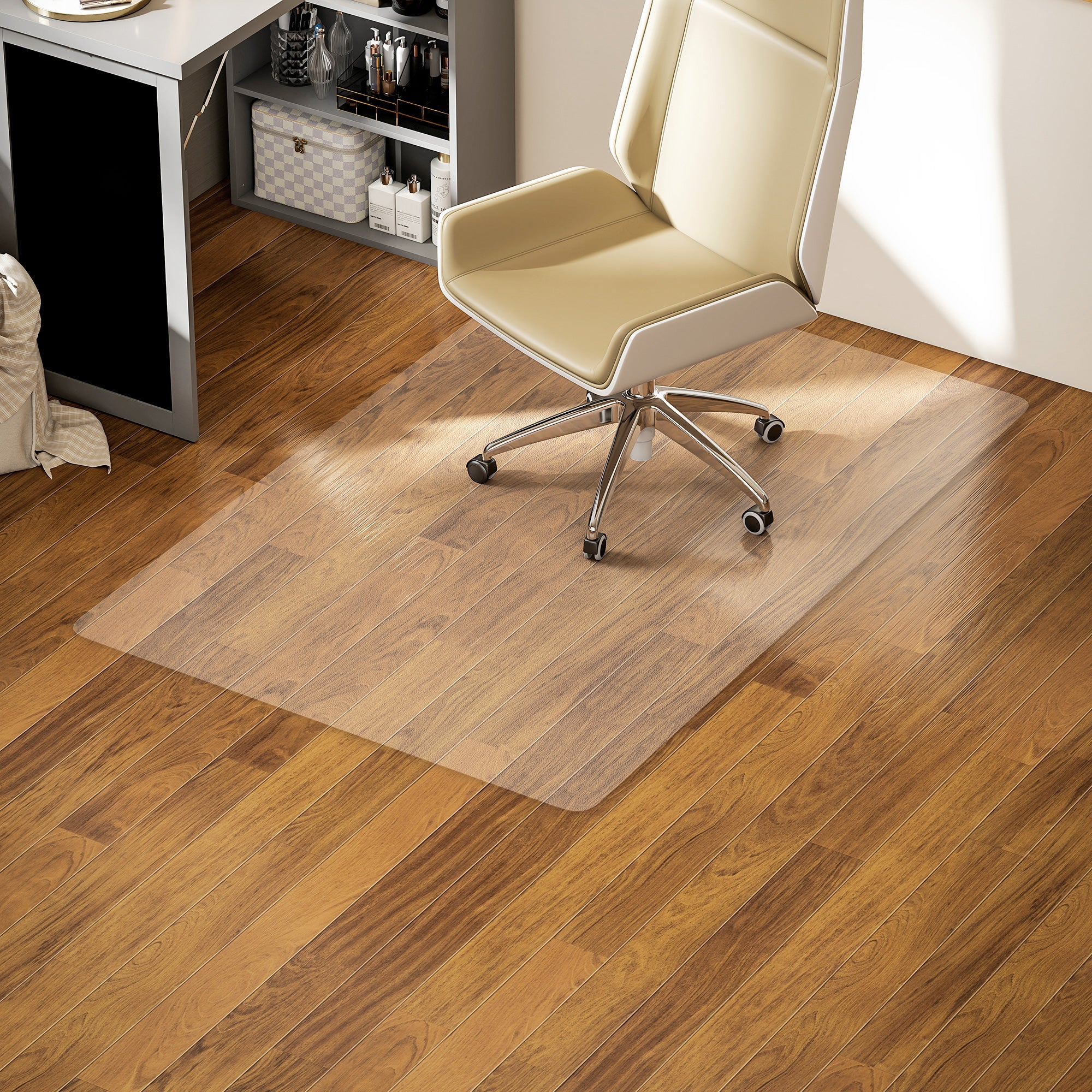 Tappetino per Sedia Ufficio Salvapavimento 100x150 cm in Plastica Trasparente