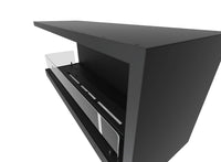 Camino a Bioetanolo da Incasso 110x45 cm Inside L1100 V2 Angolo a Sinistra Nero con Vetro