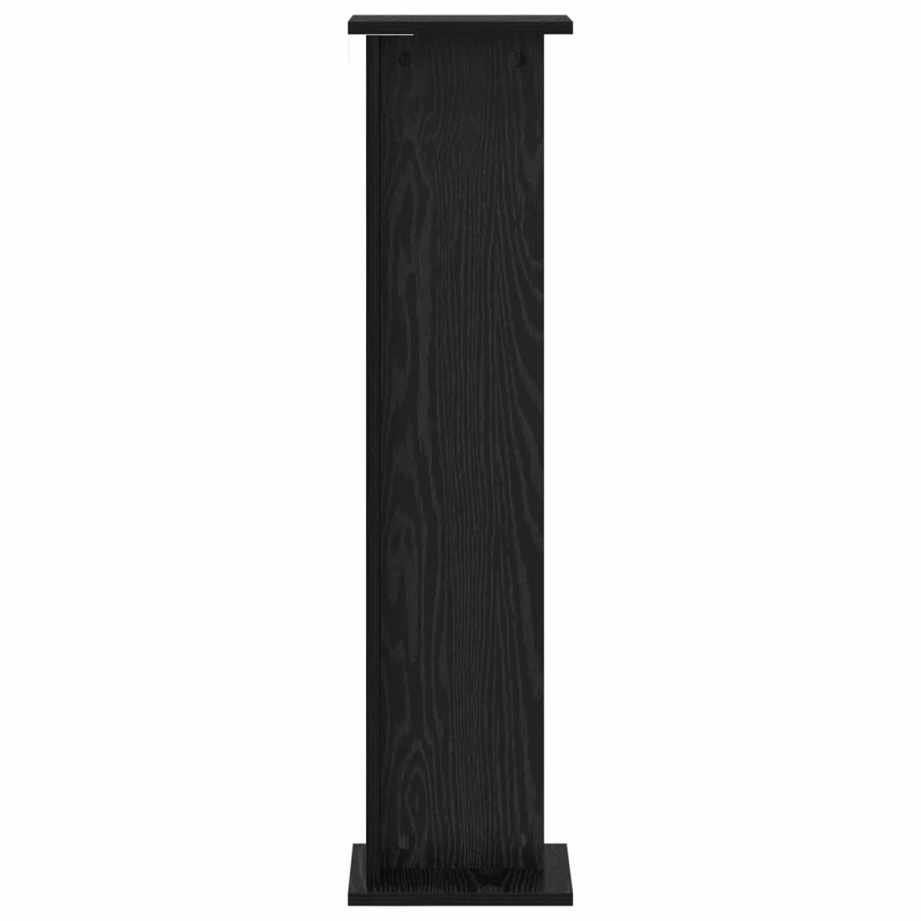 Supporto per piante 2 pcs Rovere Nero 25 x 25,5 x 100,5 cm 899629