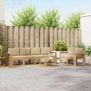 Set di divani da esterno con cuscino 7 pcs Bianco e Beige 3387287
