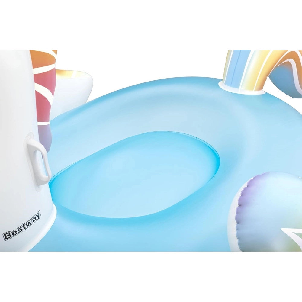 Trade Shop - Cavalcabile Gonfiabile Da Piscina A Forma Di Unicorno Gigante 224x164cm Maniglie 41113 -