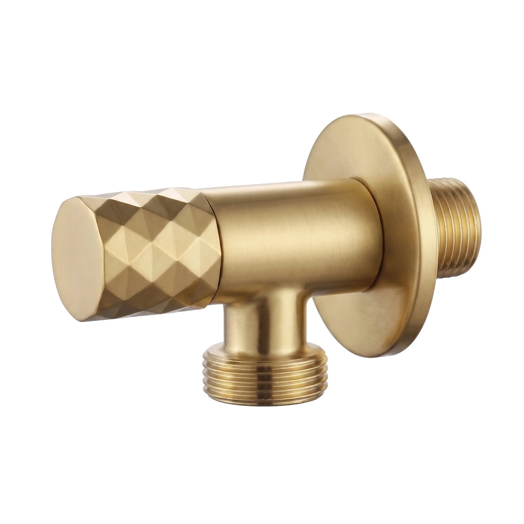 Valvola Ad Angolo Diamond 03 1/2" X 3/4" Brush Gold