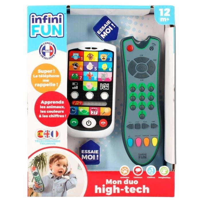 Telefono e telecomando - KD - Mon Duo High-Tech - Imparare animali, numeri e colori