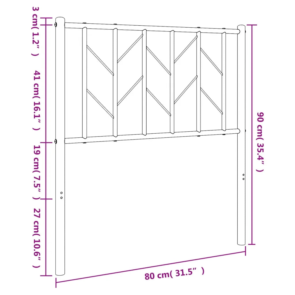 Testiera di Ricambio in Metallo Bianco 75 cm 374512