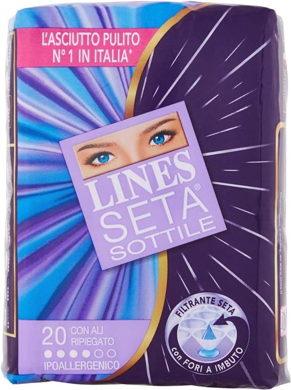 LINES SETA SOTTILE ASSORBENTI CON ALI GIORNO 20 PEZZI