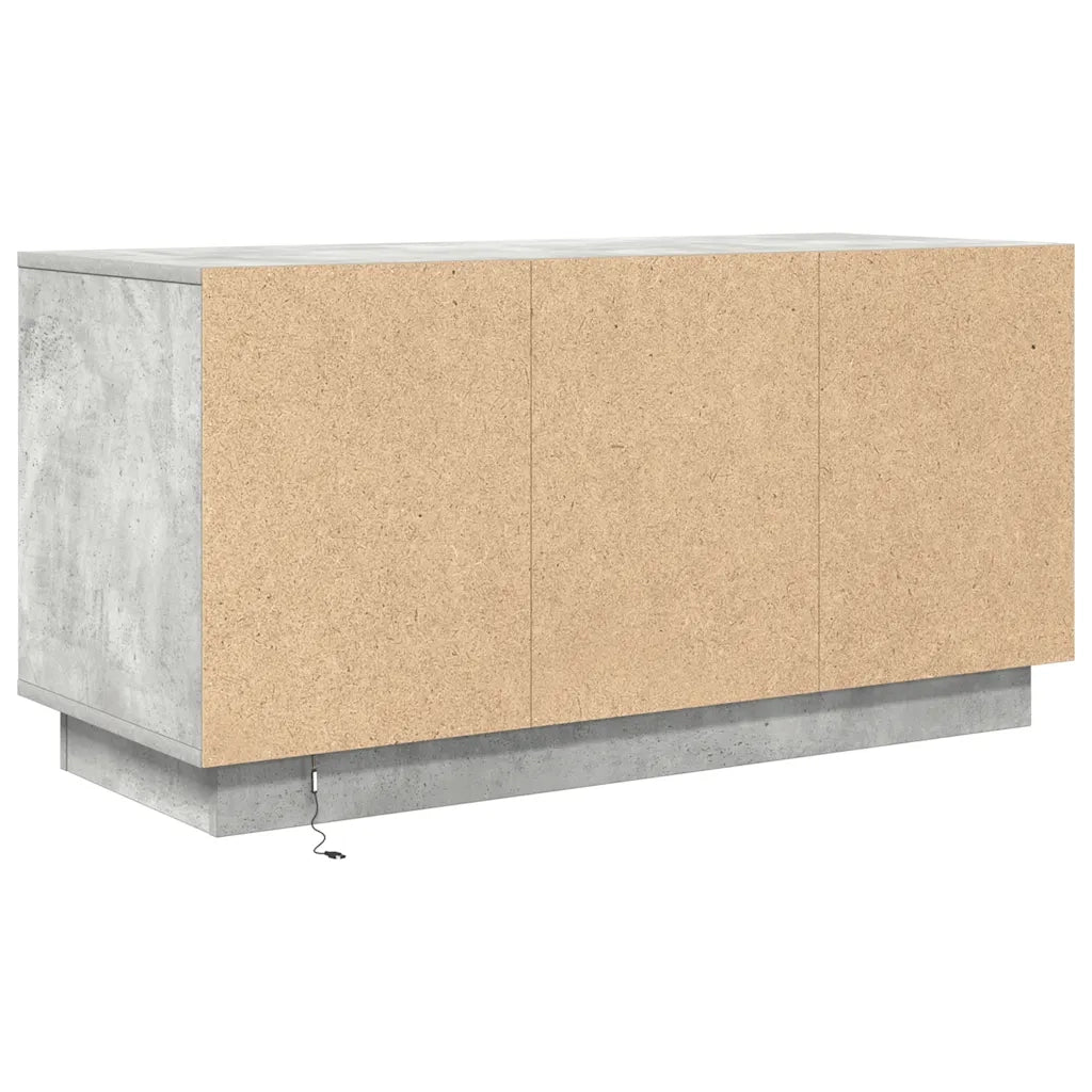 Mobile Porta TV con Luci LED Grigio Cemento 100x41x50 cm 861412