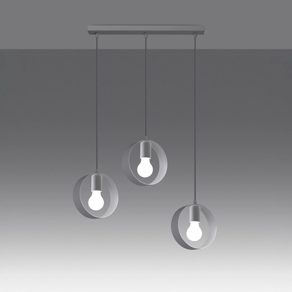 Pure Lume LOFTEN lampadario anello bianco metallo 3xE27