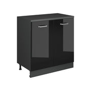 Mobile per mansarda Rion Nero lucido/Antracite 80 x 83.8 cm senza inclinazione con 2 ante Vicco