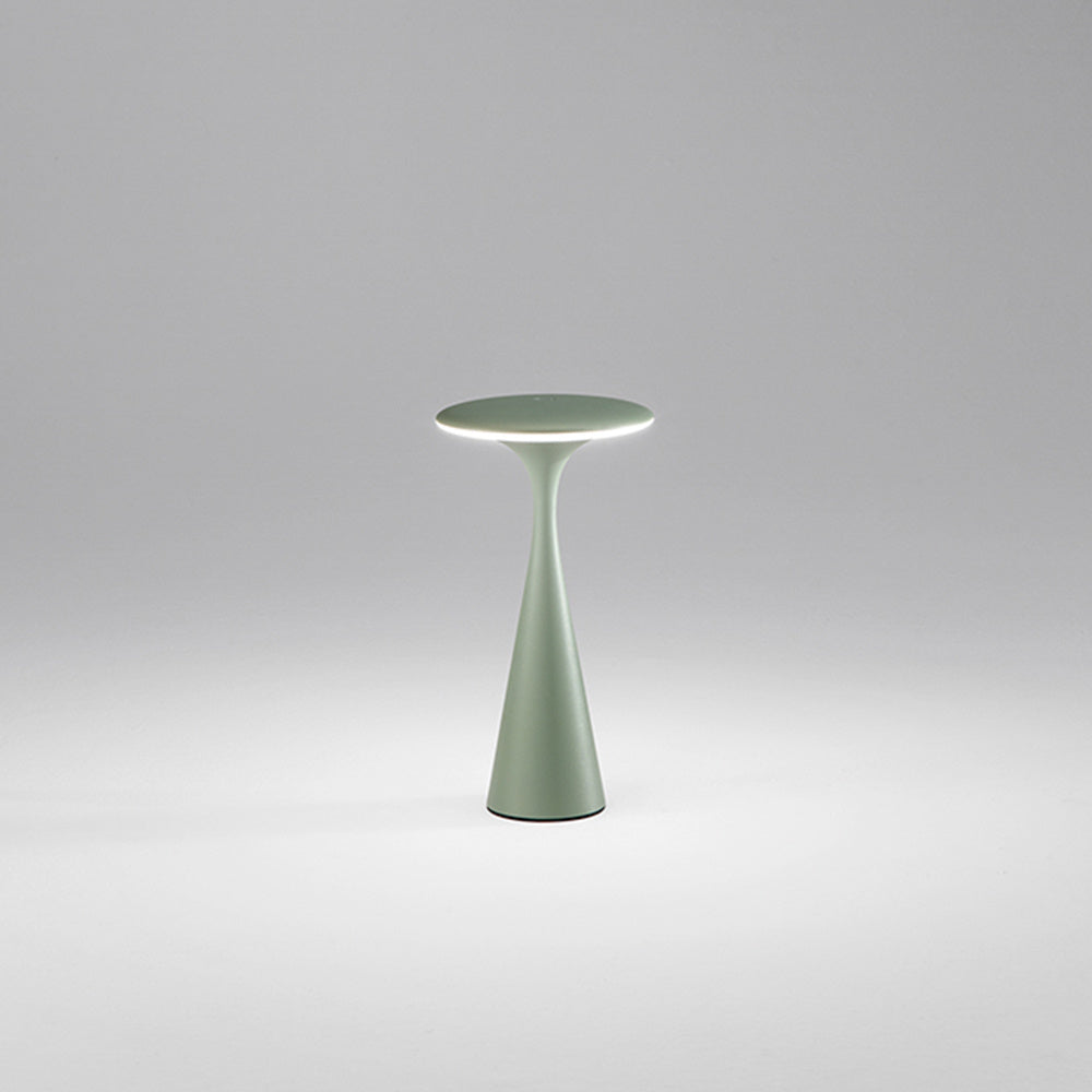 Lampada Da Tavolo Per Esterno Elliott Contemporanea Alluminio Salvia Led Cct