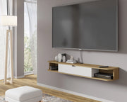 BIM FORNITURE mobile tv soggiorno ICARUS cm 156x29x20h rovere bianco opaco