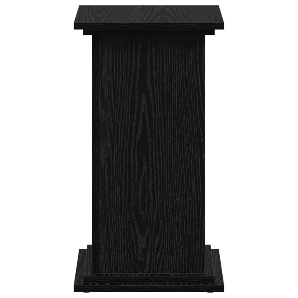 Supporto per Piante Rovere Nero 33x33x60 cm Legno Ingegnerizzato