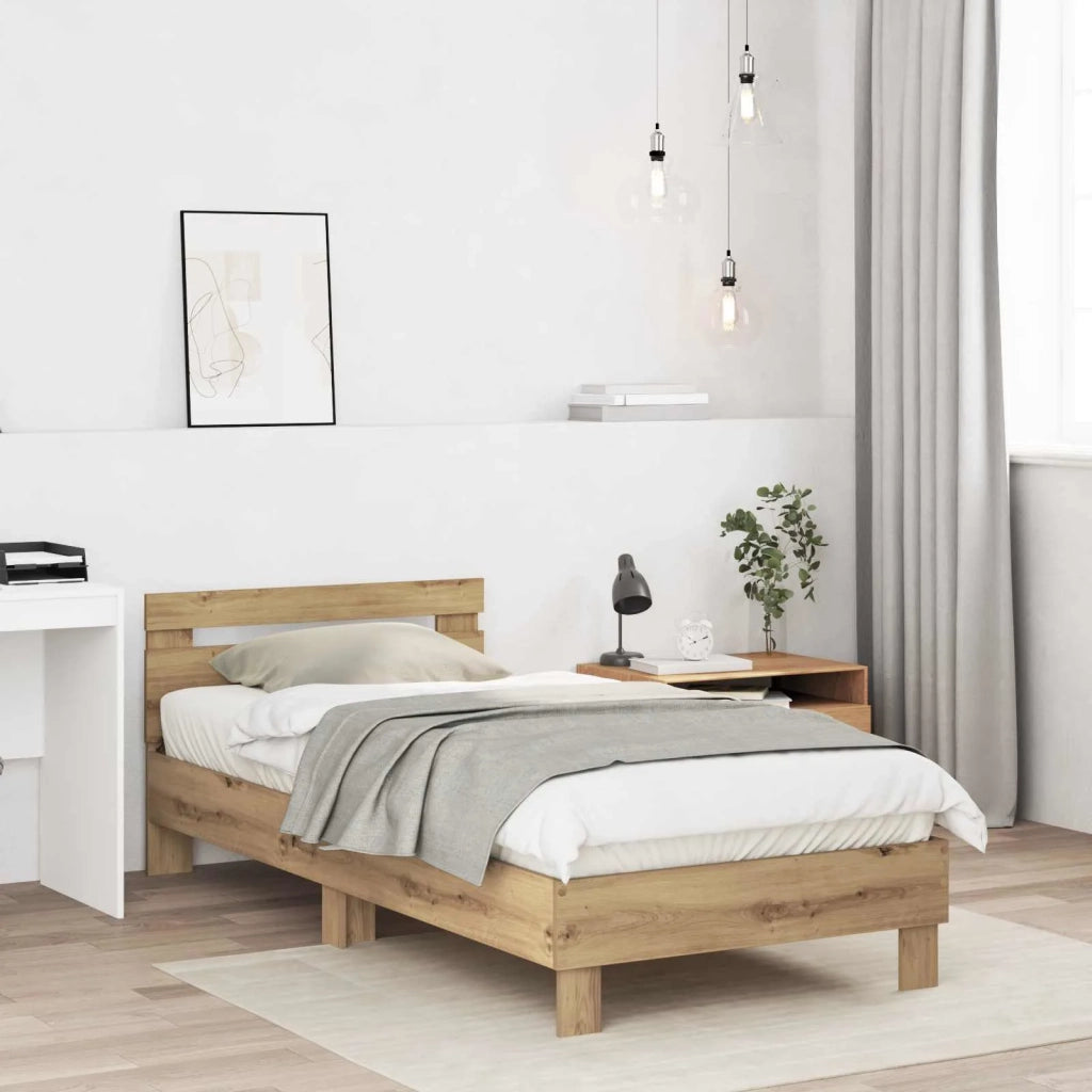 Struttura letto con testata-Giroletto Rovere Artigianale 80 x 200 cm 362803