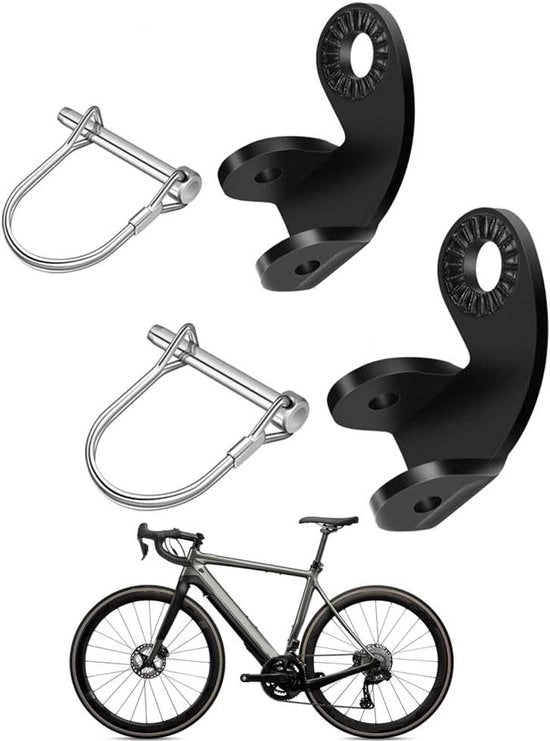 Set di attacco bicicletta - Attacco bicicletta nero con vite di sicurezza - Adattatore di attacco di rimorchio - Rimorchio per bicicletta